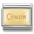 Nomination Italy Link 030121/36 Classic bonded yellow Gold Engraved Sign COUSIN