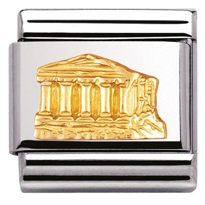 Nomination Italy Link 030123/02  Classic RELIEF MONUMENTS,S./steel,bonded yellowgold Parthenon