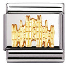 Nomination Italy Link 030123/13 Classic RELIEF MONUMETS S./Steel with bonded yellow gold Milan duomo (Italy)