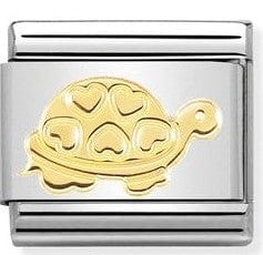 Nomination Italy Link 030162/51 Classic SYMBOLS, steel & bonded yellow gold Turtle & hearts