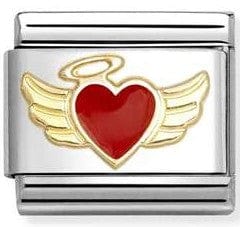 Nomination Italy Link 030207/52 Classic LOVE,steel, enamel,18k gold Angel heart