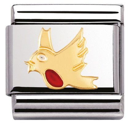 Nomination Italy Link 030211/06 Classic S/Steel,enamel,bonded yellow gold Robin
