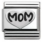 Nomination Italy Link 330101/10 Classic OXIDIZED ,S/Steel,sterling silver MOM Heart