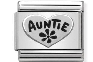 Nomination Italy Link 330101/17 CLASSIC SILVER OXIDIZED AUNTIE HEART