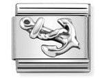 Nomination Italy Link 330101/27 Classic OXIDIZED ,st.steel & Sterling silv. Anchor