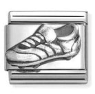 Nomination Italy link 330101/67 Classic OXIDIZED ,steel,925  silver Soccer shoe