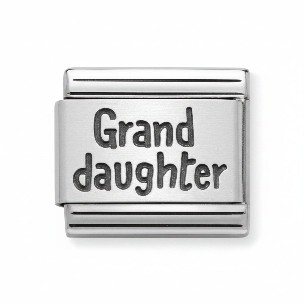 Nomination Italy Link 330102/43 Classic Silver Plate Oxidised GRAND DAUGHTER