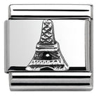 Nomination Italy Link 330105/32 Classic MONUMENTS RELIEF Silver 925 Eiffel Tower