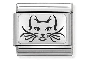 Nomination Italy Link 330109/05 CLASSIC SILVER OXIDIZED CAT