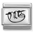 Nomination Italy Link 330111/34 Classic PLATES  steel & 925 silver, Sloth