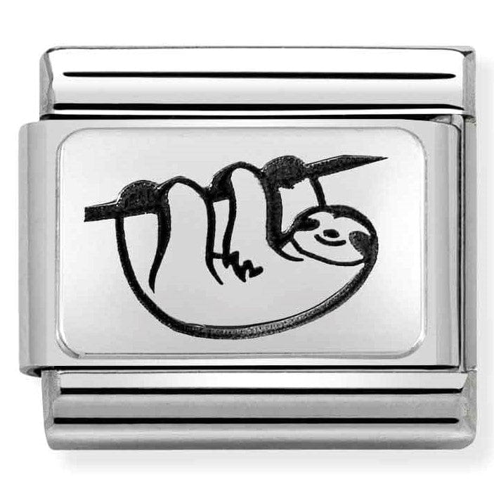 Nomination Italy Link 330111/34 Classic PLATES  steel & 925 silver, Sloth