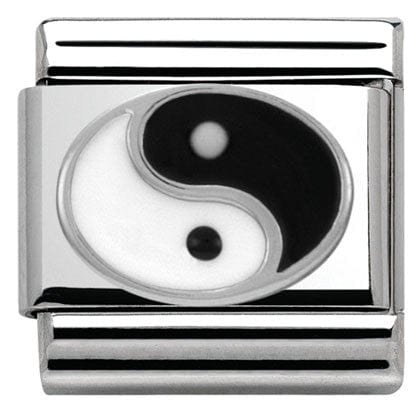 Nomination Italy Link 330202/14 Classic S/steel,enamel, silver 925 Ying Yang