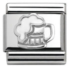 Nomination Italy Link 330202/34 Classic S/steel,enamel,silver 925 Pint of beer