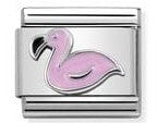 Nomination Italy Link 330202/43 Classic,S/steel,enamel,silver  Flamingo