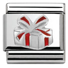 Nomination Italy Link 330204/06 Classic CHRISTMAS S/Steel,enamel,Silver 925 Red Gift Box
