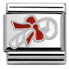 Nomination Italy Link 330204/07 Classic CHRISTMAS S/Steel,enamel,Silver 925 Candy Cane