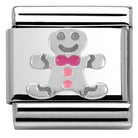 Nomination Italy Link 330204/09 Classic S/steel,enamel,Silver 925 Gingerbread Man