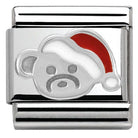 Nomination Italy Link 330204/13 Classic CHRISTMAS,S/Steel,enamel,Silver 925 Bear with Hat