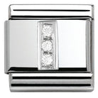 Nomination Italy Link 330301/09 Classic LETTER I S/steel. Cub. zirc,925 silver