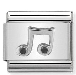 Nomination Italy Link 330311/08 CLASSIC SILVER CZ MUSIC NOTE
