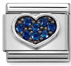 Nomination Italy Link 330323/08 Classic, S/Steel, Cz,silver 925 ,BLUE heart