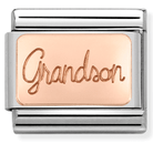 Nomination Italy Link 430108/06 Classic Bonded Rose Gold Engraved Plate Grandson