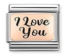 Nomination Italy Link 430111/18 Classic S/steel,Bonded Rose Gold I Love You