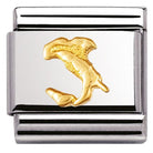 Nomination Italy Links 030122/01 Classic RELIEF ,S/steel bonded yellow gold Italy