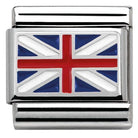 Nomination Italy Links 330207/04 Classic FLAGS,st.steel,enam.sterling silver Great Britain