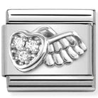 Nomination Italy Links 330304/42 Classic steel ,CZ and silver 925 Winged Heart
