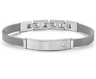 Nomination Italy Mens Bracelets #SEALOVER link bracelet in steel and cubic zirconia WHITE 135007/001