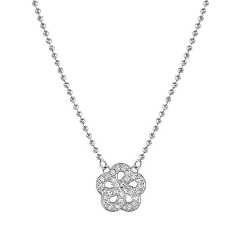 Nomination Italy Necklace SOFFIO D'AMORE necklace in steel and cubic zirconia Flower
