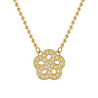 Nomination Italy necklace SOFFIO D'AMORE necklace in steel with fin. YELLOW GOLD and cubic zirconia Flower