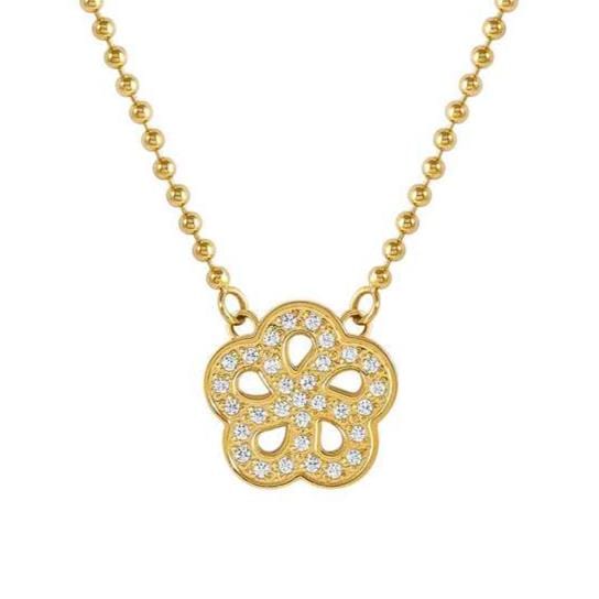 Nomination Italy necklace SOFFIO D'AMORE necklace in steel with fin. YELLOW GOLD and cubic zirconia Flower