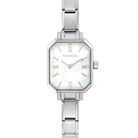 Nomination Italy Watches PARIS watch, NEW RECTANGULAR steel strap WHITE mother-of-pearl 076037/008