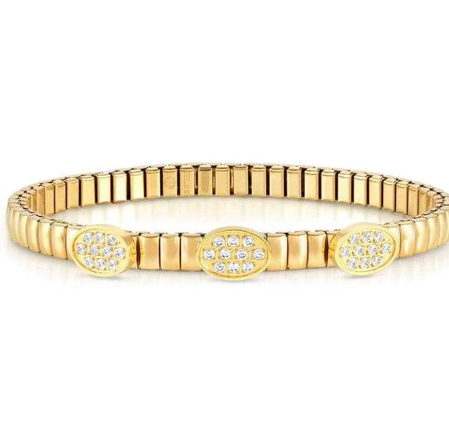 Nomination Italy XTE XSMALL bracelet ed. LIFE in steel and cz fin. YELLOW GOLD (RICH) Oval