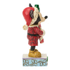 Mickey Mouse Animated Santa character figurine with red outfit and helmet on a white background