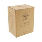 Brown cardboard presentation box with 'Willow Tree' branding and text on a white background