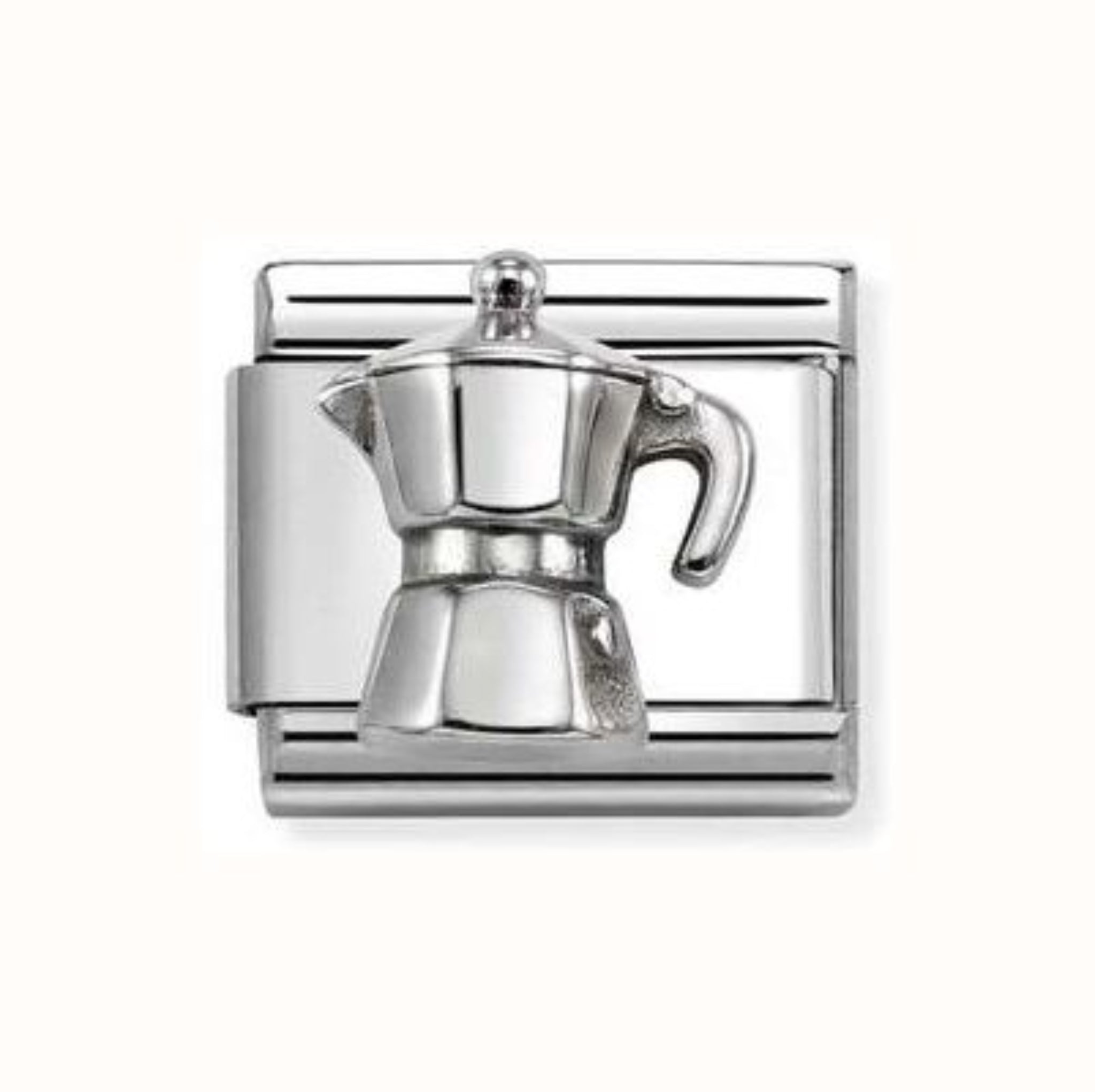Nomination Italy stainless steel and sterling silver composable coffee pot charm