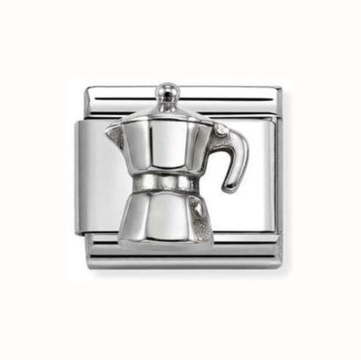 Nomination Italy stainless steel and sterling silver composable coffee pot charm