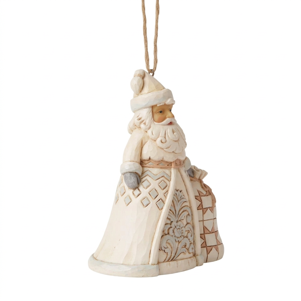 Right-facing Santa with solid white background