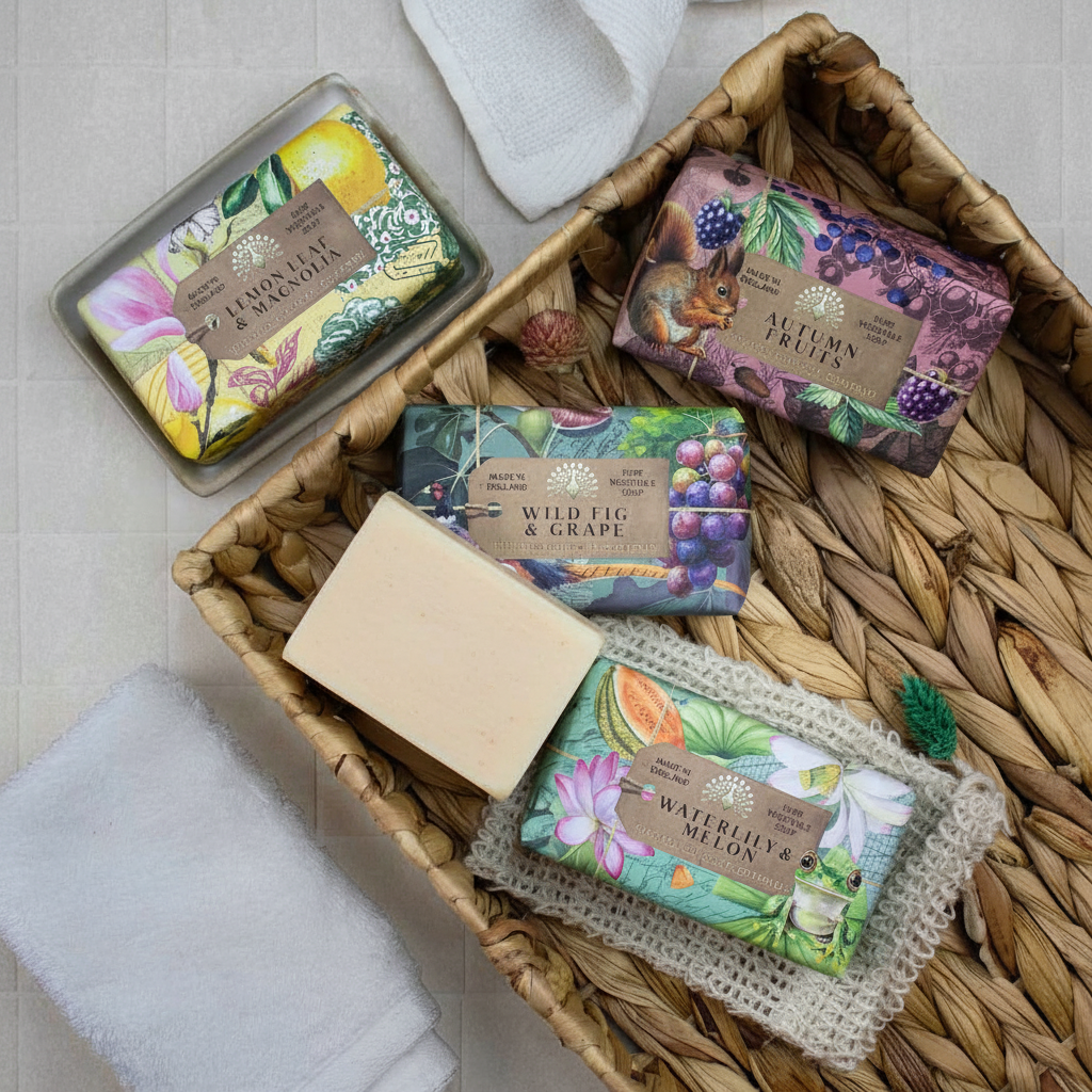 Soap basket with naked bar
