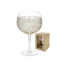 Sunny By Sue Gin Glass Sunny by Sue Hand Decorated Gin Glass - Gold and Silver Spots