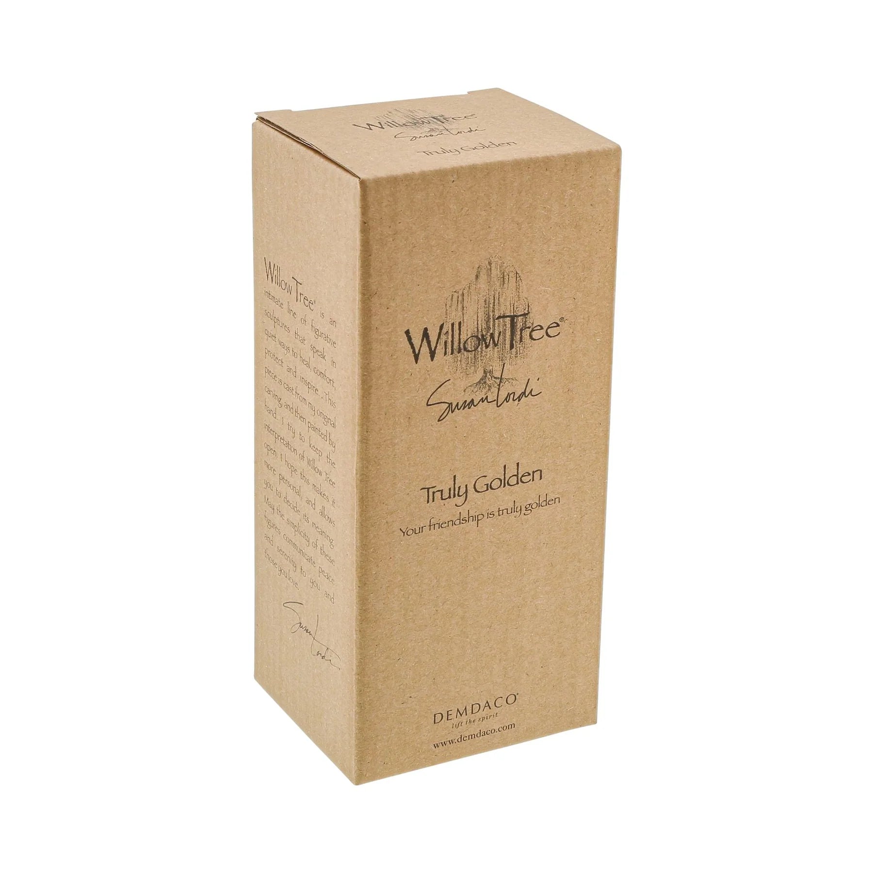 cardboard presentation box with 'Willow Tree' branding on a white background