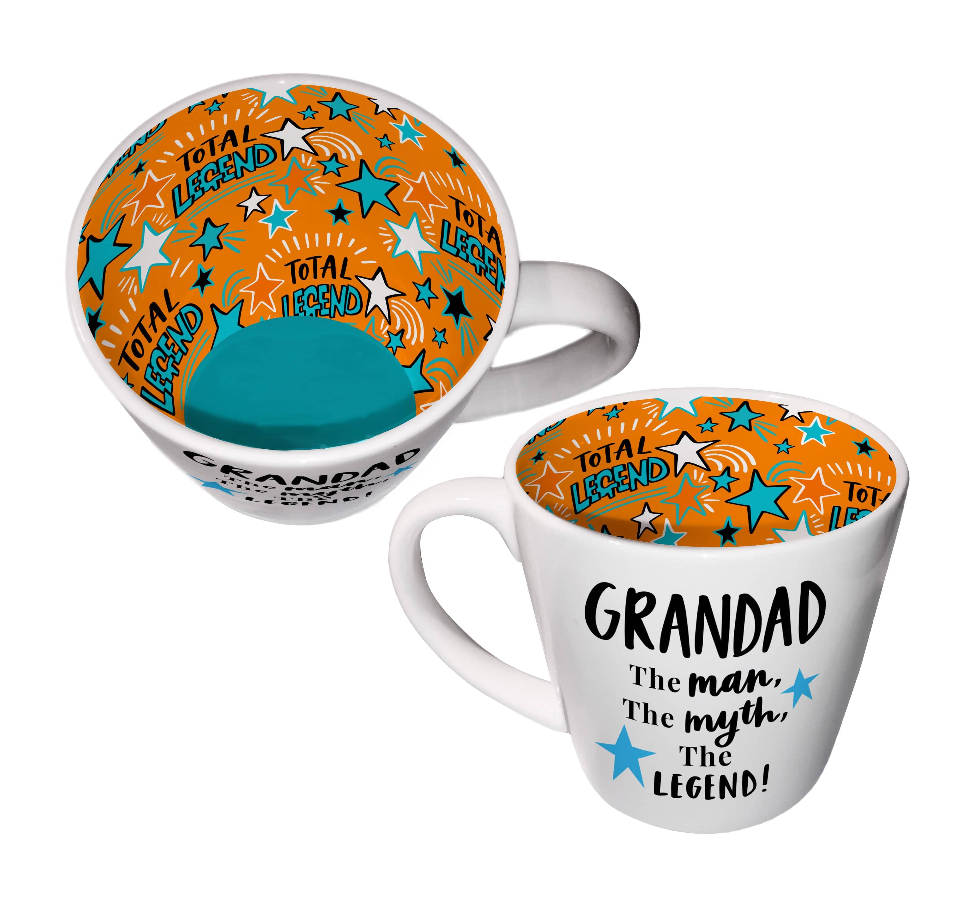 WPL Gifts Mug Inside Out Mug With Gift Box - Grandad, The Man, The Myth, The Legend