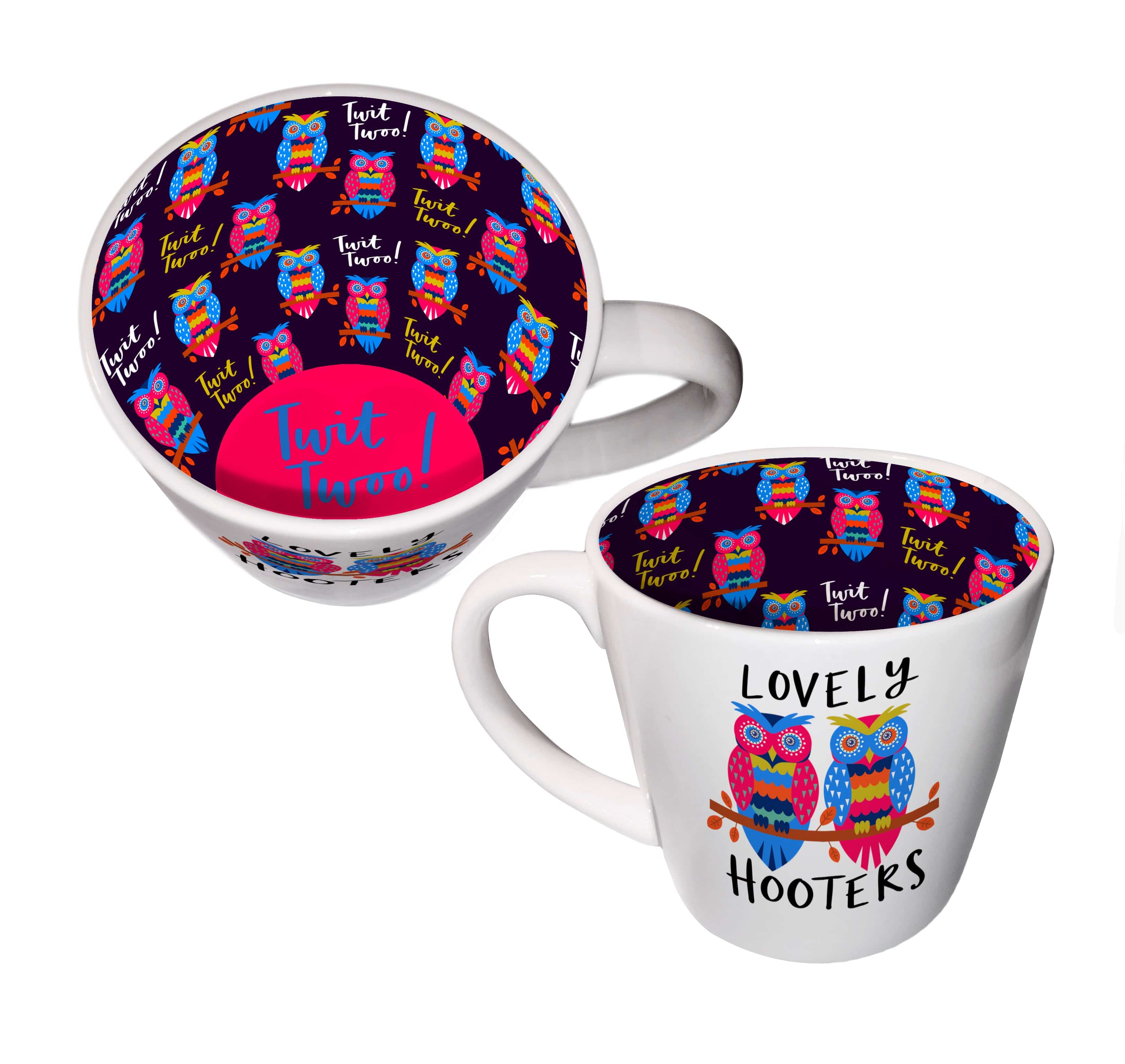 WPL Gifts Mug Inside Out Mug With Gift Box - Lovely Hooters