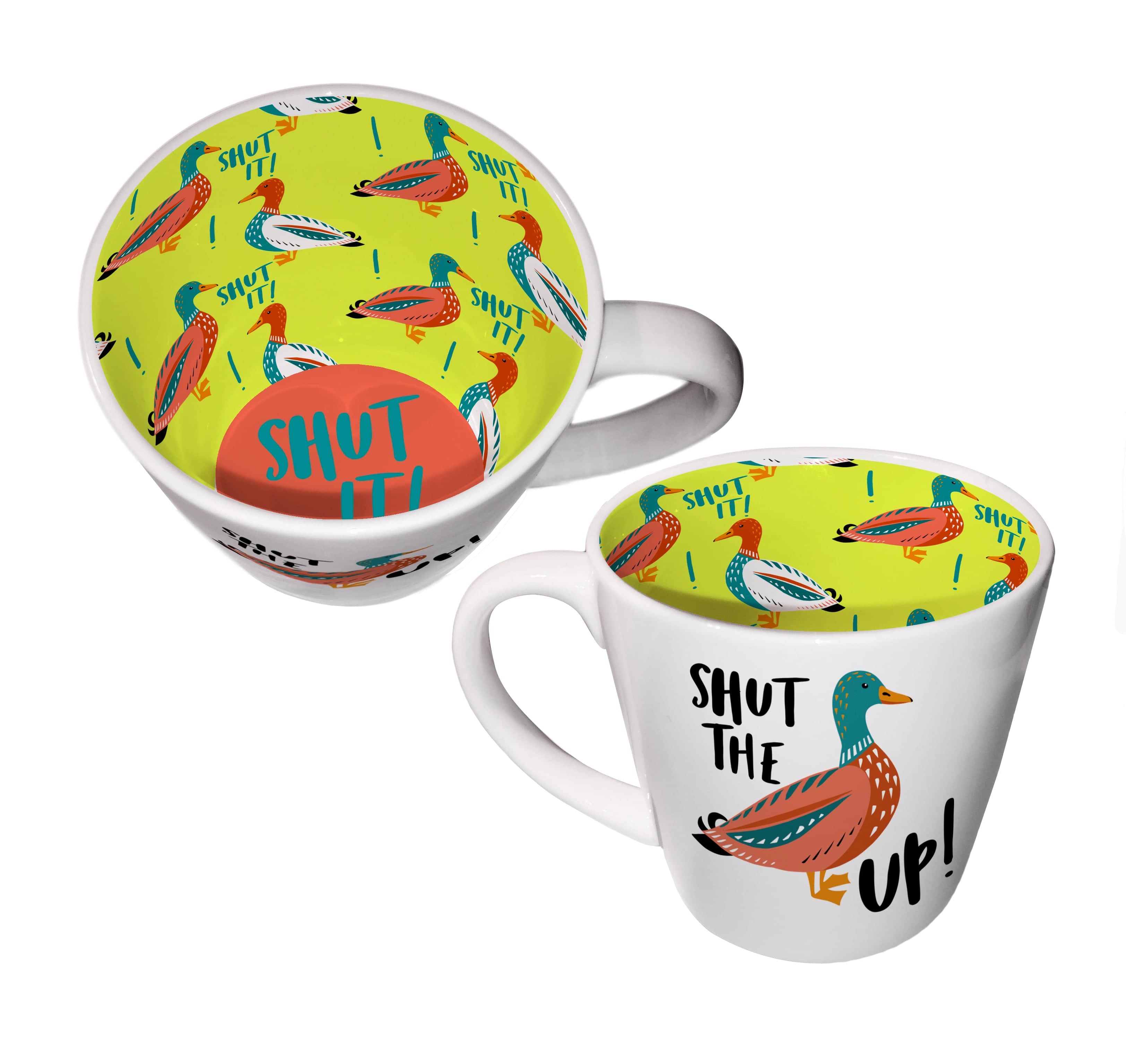 WPL Gifts Mug Inside Out Mug With Gift Box - Shut the Duck Up