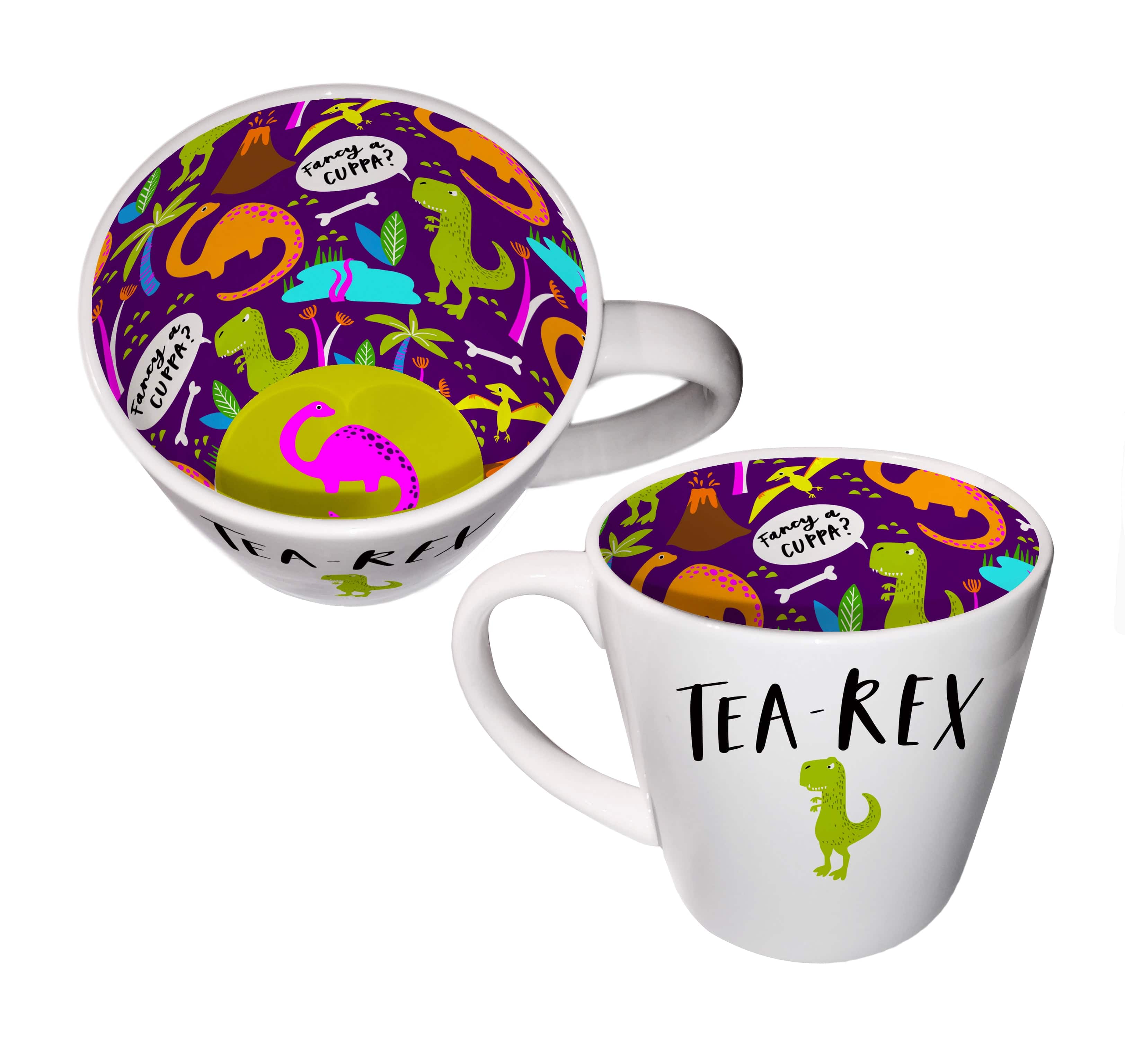 WPL Gifts Mug Inside Out Mug With Gift Box - Tea-Rex