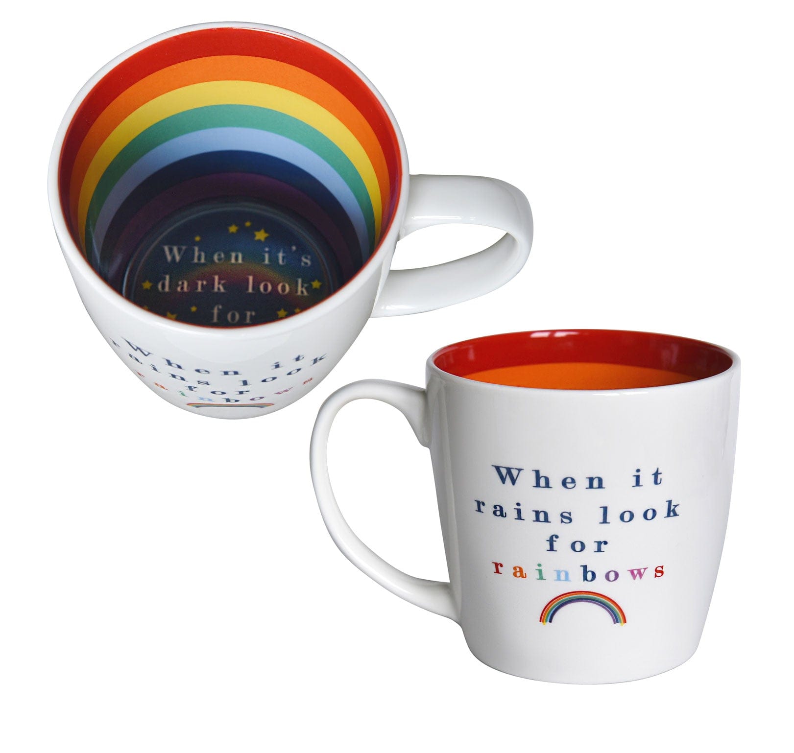 WPL Gifts Mug Inside Out Mug With Gift Box - When it Rains look for rainbows