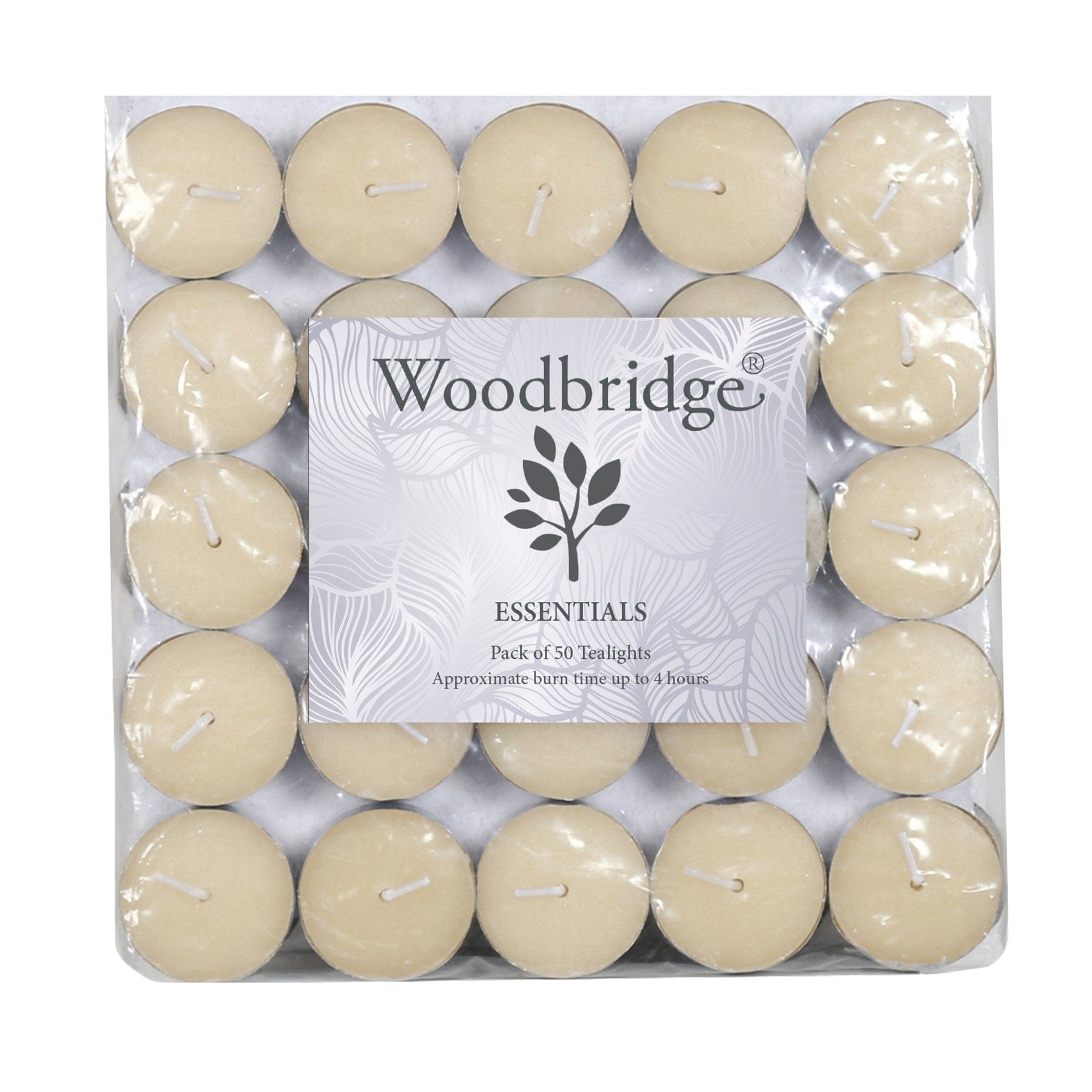 Yankee Candle Tea Lights Woodbridge Essentials Ivory Unscented Tealights - Pack of 50